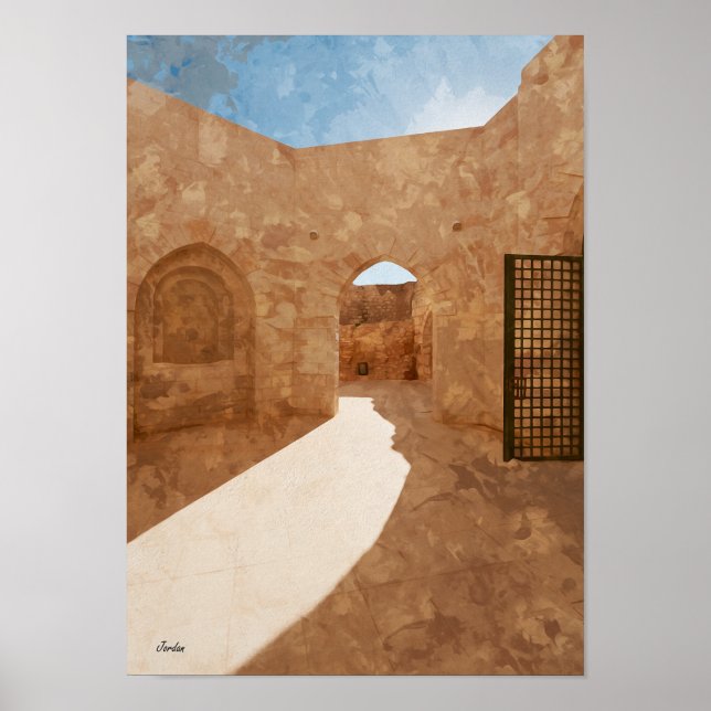 Affiche Lumière d'Arc en Jordanie (Devant)