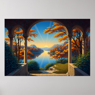 Affiche Lumière d'automne au-delà de l'arche