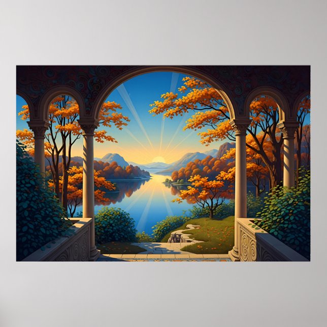 Affiche Lumière d'automne au-delà de l'arche (Devant)