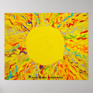 Affiche "Lumière" de Candy Waters Artiste de l'autisme