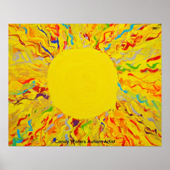 Affiche "Lumière" de Candy Waters Artiste de l'autisme (Devant)