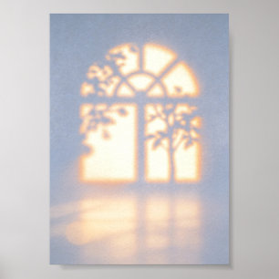 Affiche Lumière de Fenêtre Chaude Ombre Art Minimaliste