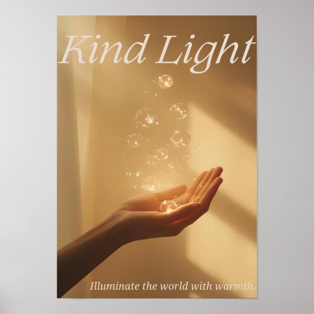 Affiche Lumière Douce — Illuminez le monde avec de la chal (Devant)