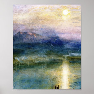 Affiche Lumière Du Lune Sur Le Lac Lucerne Par William Tur