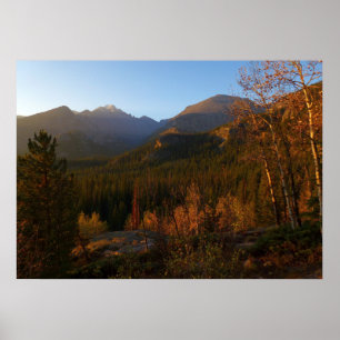 Affiche Lumière du matin sur les montagnes Rocheuses en au