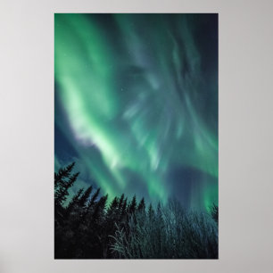 Affiche Lumière du Nord Scandinavie
