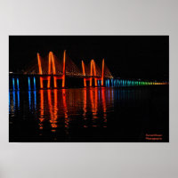 Lumière du pont de New York en l'honneur de Poste 
