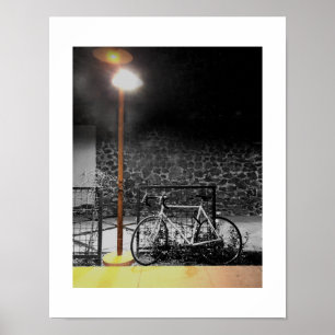 Affiche Lumière du soir sur une photographie de vélo