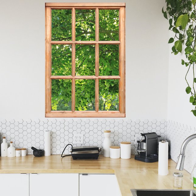 Affiche Lumière du soleil à travers la vue Feuille depuis  (Créateur téléchargé)