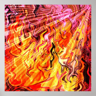Affiche Lumière du soleil à travers les flammes.....