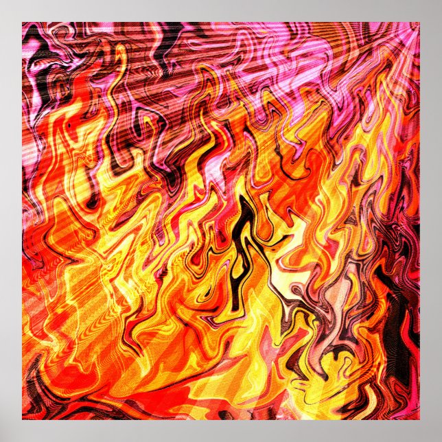Affiche Lumière du soleil à travers les flammes..... (Devant)