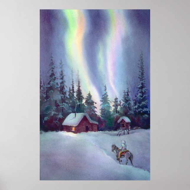 Affiche LUMIÈRE NORD par SHARON SHARPE (Devant)