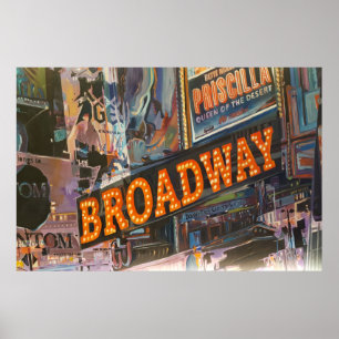 Affiche Lumières Broadway Neon