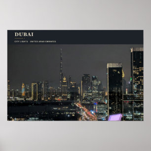 Affiche Lumières de la ville de Dubaï