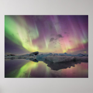Affiche Lumières de l'aurore reflétées dans la lagune