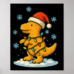 Affiche Lumières de Noël amusantes enroulées autour du pou