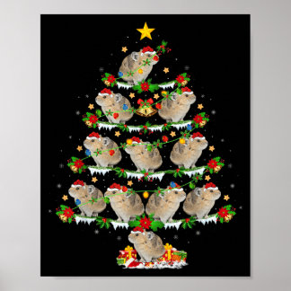 Affiche Lumières de Noël Pika pour amateur de Pika Sapin d