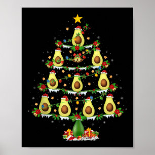 Affiche Lumières de sapin de Noël à l'avocat Drôle de T à