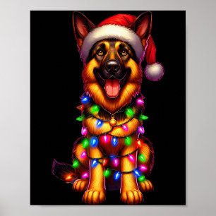 Affiche Lumières de sapin de Noël Berger Allemand Pyjama d