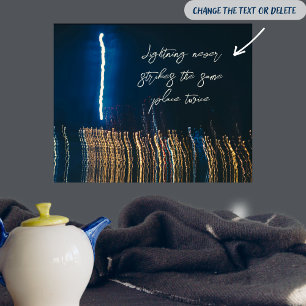 Affiche Lumières de ville sur arrière - plan bleu foncé