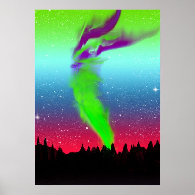 Affiche Lumières du Nord - Aurora Borealis (Devant)