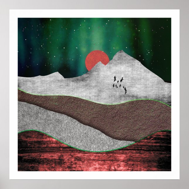Affiche Lumières du Nord montagnardes (Devant)