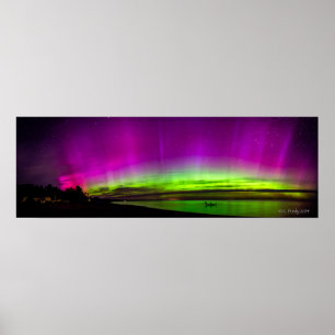 Affiche Lumières du Nord sur la baie Hammond