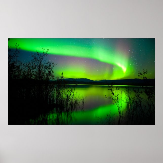 Affiche Lumières du Nord sur le lac (Devant)