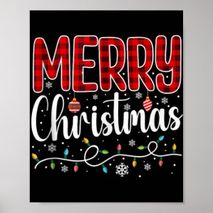 Affiche Lumières Joyeux Noël Chapeau de Père Noël Xmas Drô