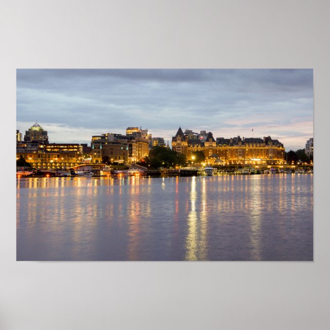 Affiche Lumières nocturnes du port Victoria (Devant)