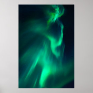 Affiche Lumières nord vertes