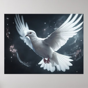 Affiche Lumières scintillantes White Peace Dove