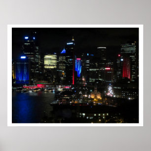 Affiche lumières vives de sydney