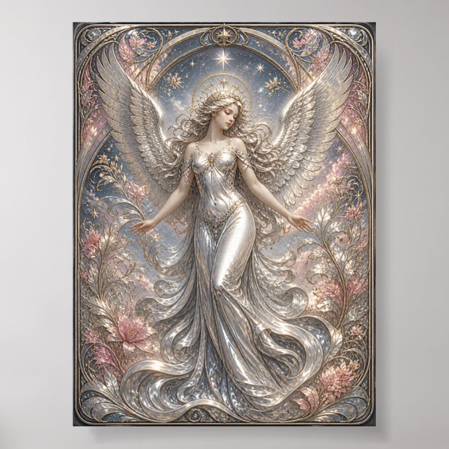 Affiche Lumina Ascendant – Portrait d'Ange Céleste (Devant)