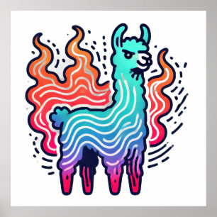 Affiche Lumineuse Llama
