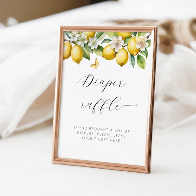 Affiche Lumineux Baby shower de citron d'été Raffin de cou (Créateur téléchargé)