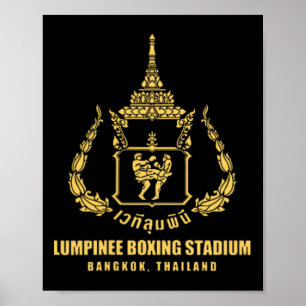Affiche Lumpinee Boxe Stade Bangkok Thaïlande Muay Thai