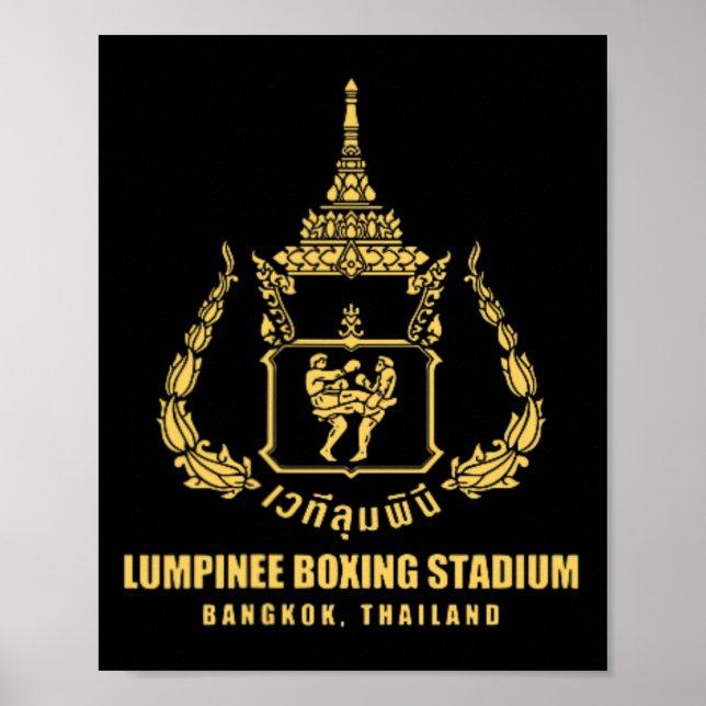 Affiche Lumpinee Boxe Stade Bangkok Thaïlande Muay Thai (Devant)