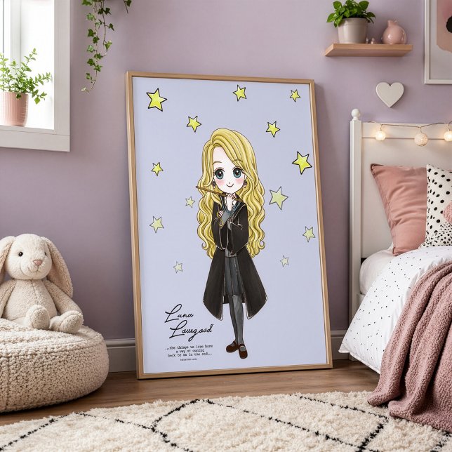 Affiche Luna Lovegood aquarelle magique (Créateur téléchargé)