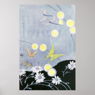 Affiche Luna Moth Lit par lueur de lucioles