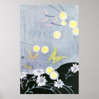Affiche Luna Moth Lit par lueur de lucioles