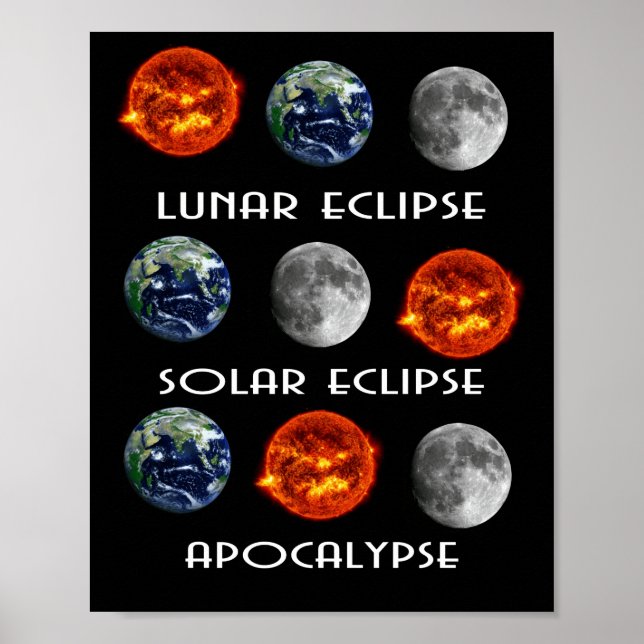 Affiche Lunar Eclipse Solar Eclipse Apocalypse (Devant)