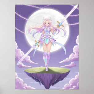 Affiche Lunar Magical Girl Wall Art - Pastel Moonblade
