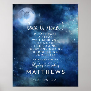 Affiche Lunar Sky Moon Love is Sweet Treat Mariage