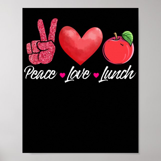 Affiche Lunch Lady Peace Love Lunch Lunch Lady (Devant)
