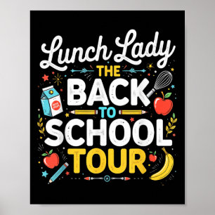 Affiche Lunch Lady Retour À L'École 2025 Tour Humour alime