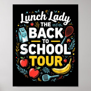 Affiche Lunch Lady Retour À L'École 2025 Tour Humour alime