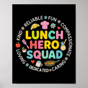 Affiche Lunch Lady Squad Lunch Hero Squad Préparatifs Reto