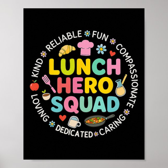 Affiche Lunch Lady Squad Lunch Hero Squad Préparatifs Reto (Devant)