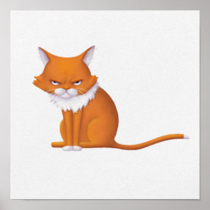 Affiche Lundi Matin Visage de chat